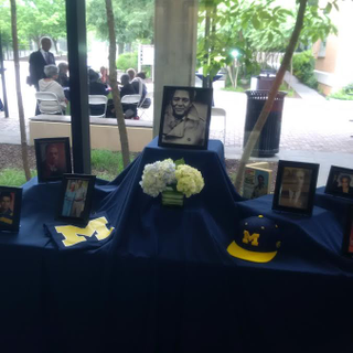 Roger Wilkins, a proud alumnus of the University of Michigan, is remembered Saturday at Sidwell Friends School in Washington. (Richard Prince)